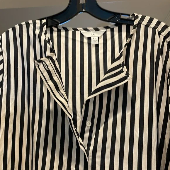 Banana Republic blue and off white striped jacket dress (bw) - Picture 2 of 6